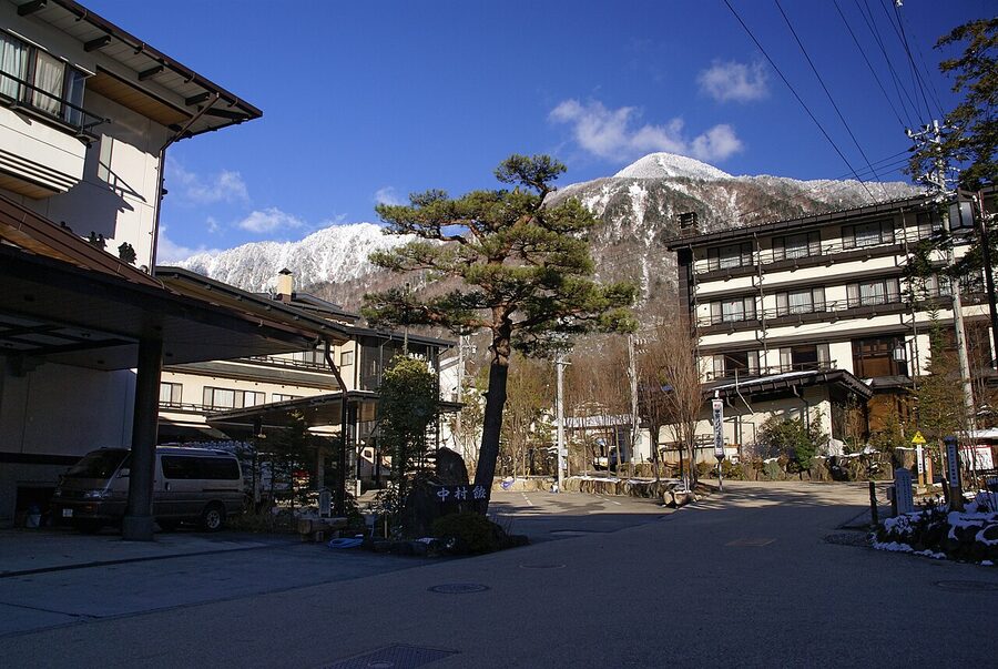 Hirayu Onsen village in the Okuhida valley