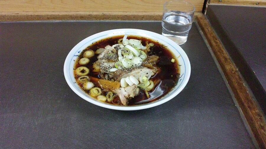 Toyama Black Ramen with very dark soy broth