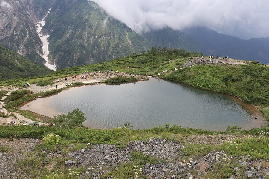 Happo Pond and Hakuba Sanzan in August