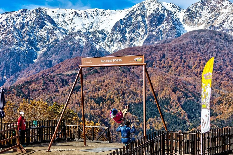 Hakuba Iwatake terrace and alpine view