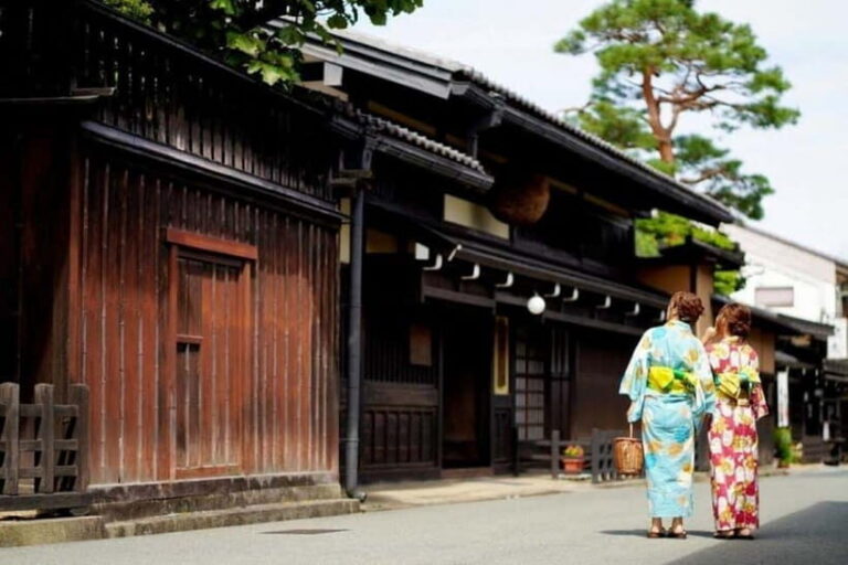 Hida Takayama, Shirakawa-go+Observatory|Day Trip from Nagoya - Takayama old townscape walk: canals, sake breweries, noren curtains