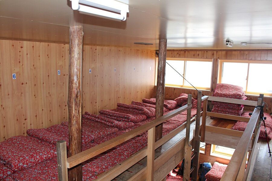 Inside a sleeping room at Hakuba Sanso