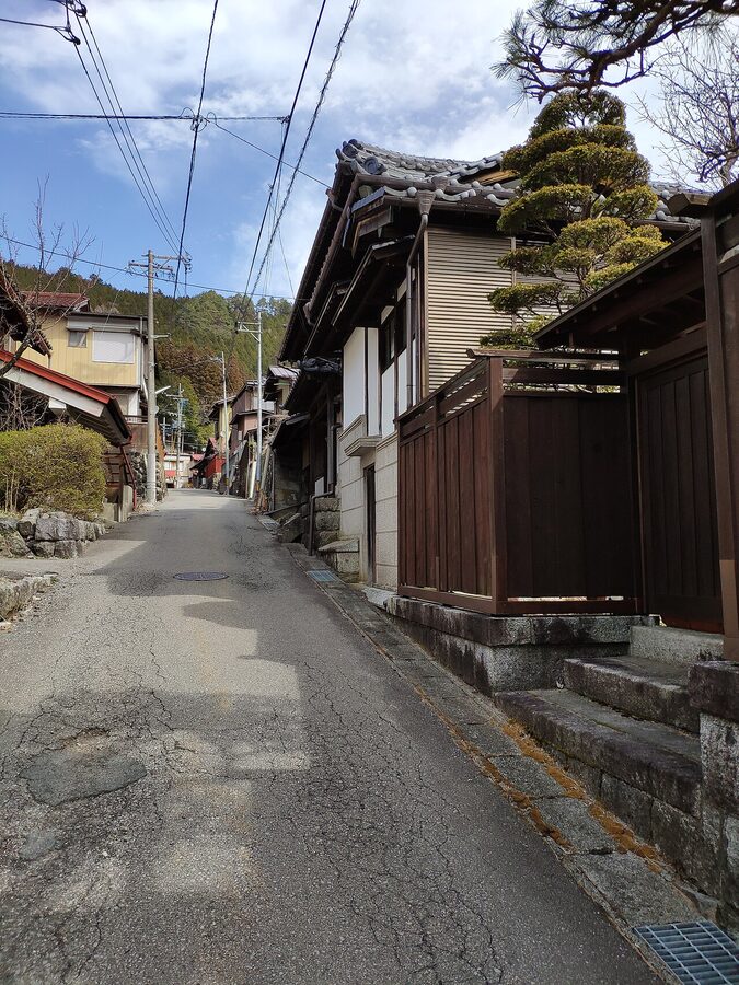 A traditional street in the Kiso-Fukushima upper town