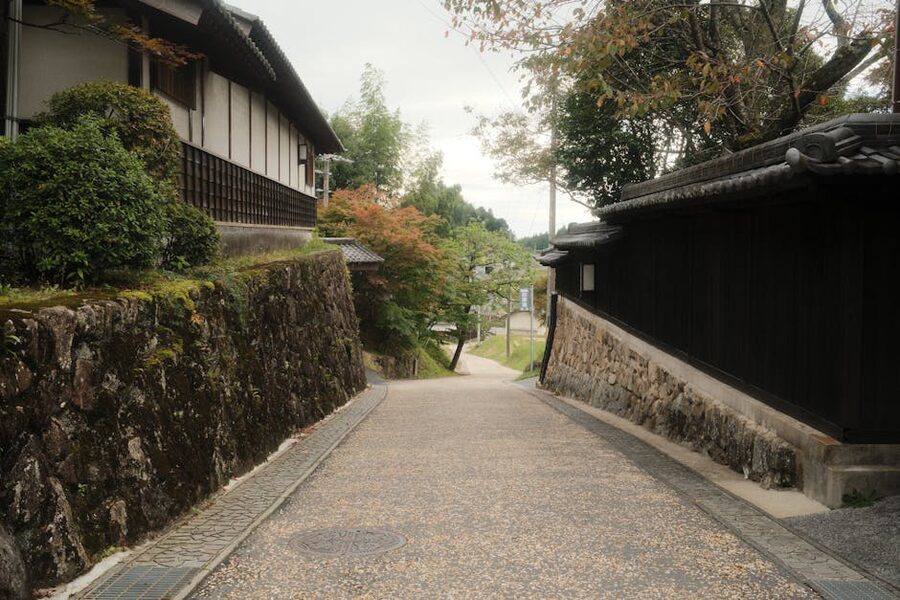 A traditional historic street in central Nakatsugawa
