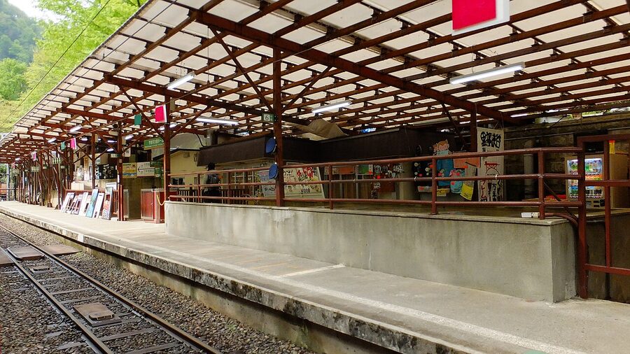 Kanetsuri Station on the Kurobe Gorge Railway