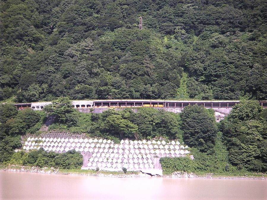 Vintage Kurobe Gorge Railway truck-style passenger carriage