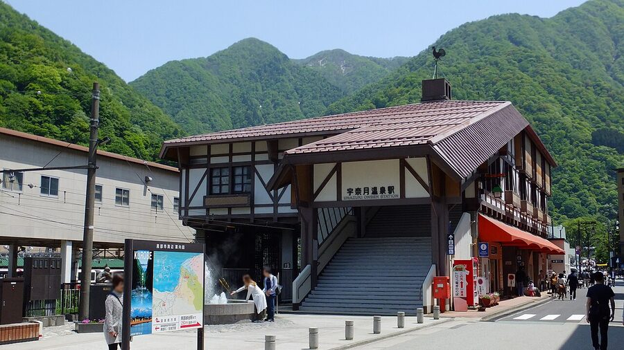 Unazuki Onsen Station of Toyama Chiho Railway