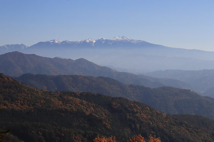 Mount Norikura in summer from Mount Anbo