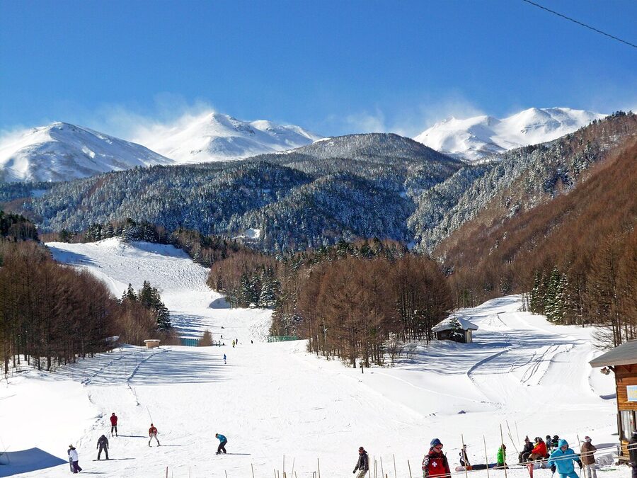 Norikura Kogen ski village in winter