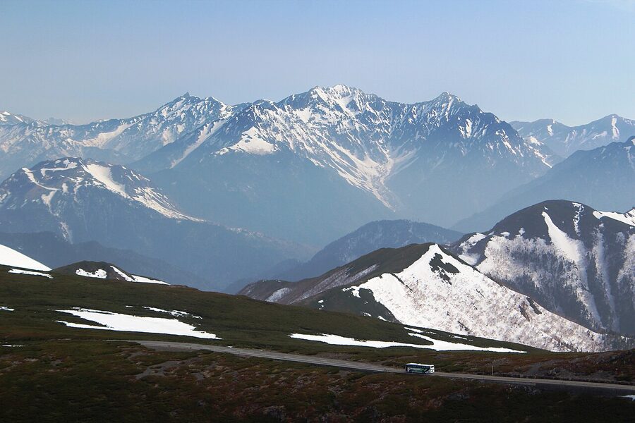 View towards the Hida mountains from Norikura Skyline
