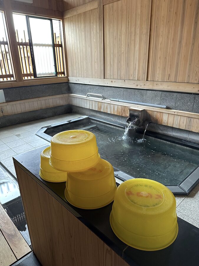 Inside a Nozawa Onsen public bathhouse