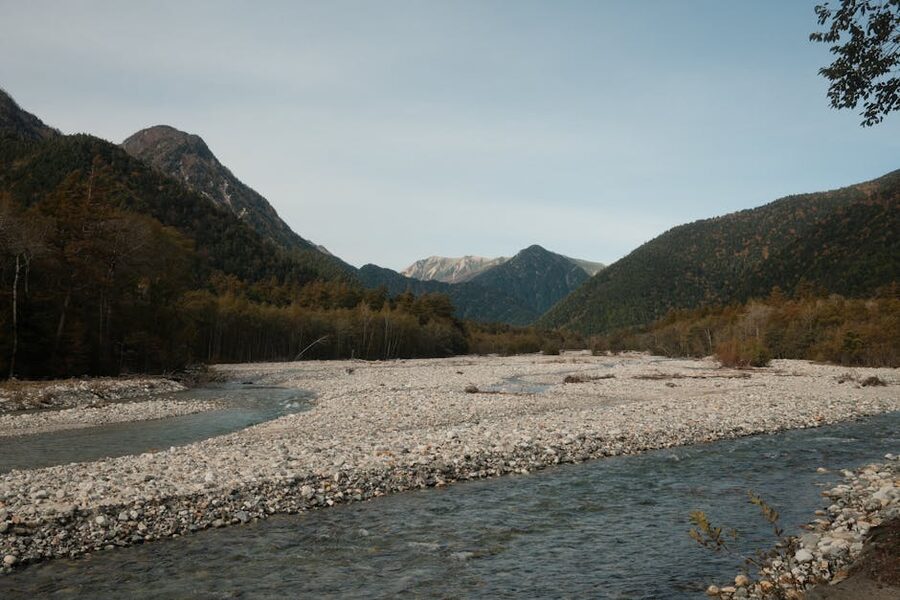 Mountain stream in the Japan Alps