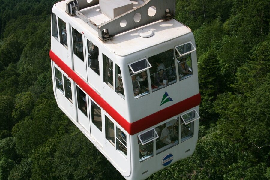 Shinhotaka Ropeway upper station view of the Northern Alps