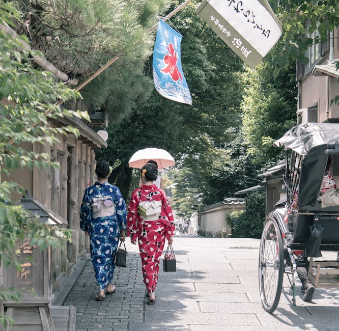 Yukata robe in a ryokan corridor