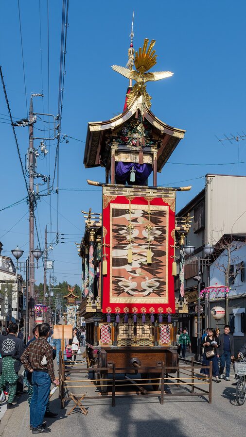 Hie Hootai yatai displayed on Sanmachi Dori, Takayama