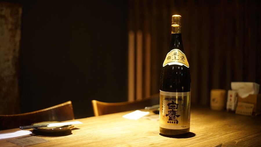 Kaiseki Japanese cuisine with sake