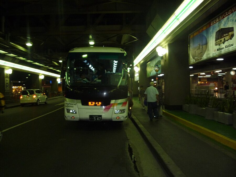 Alpico highway bus on the Matsumoto&ndash;Takayama line