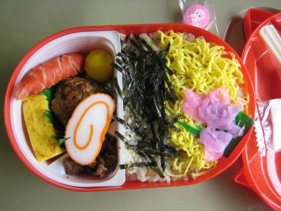 Sarubobo character bento box food