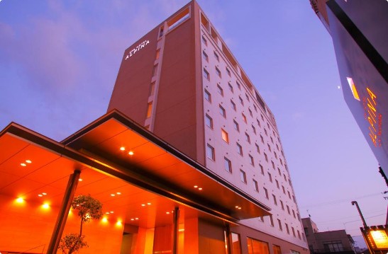 Spa Hotel Alpina exterior near Takayama Station