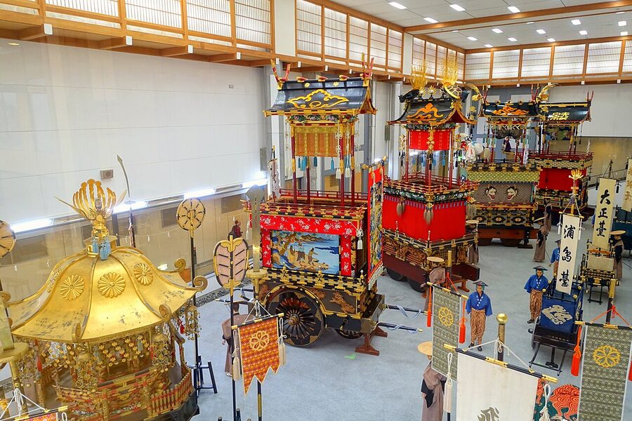 Interior of the Takayama Festival Float Exhibition Hall