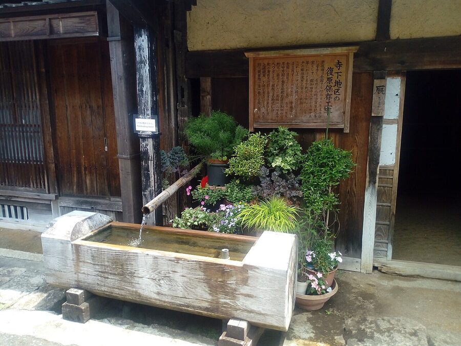 Tera-shita street in Tsumago, original preservation district