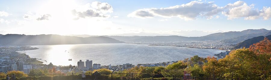 Lake Suwa from Tateishi Park in autumn