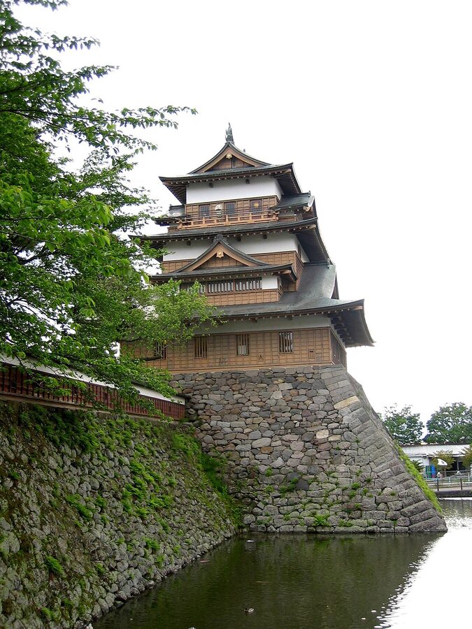 The moat of Takashima Castle in Suwa