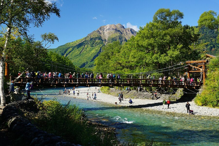 Kappa Bridge over the Azusa River at Kamikochi, the southern trailhead start