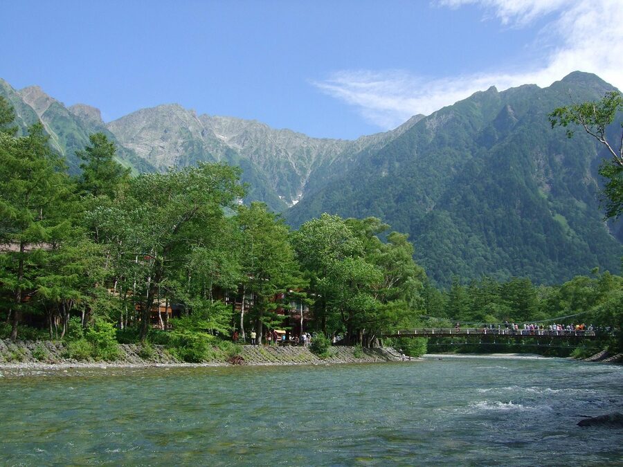 Kappa Bridge over the Azusa River at Kamikochi